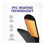 Syska HCM100 Hair Styler with PTC Heating Technology, Heat up time 3- 5 mins, 1.8m Cord (Black)